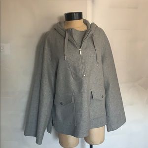 Gap Anorak Pullover Gray Hooded Jacket size Large